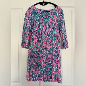 Lilly Pulitzer Bay Shift Dress in Tiki Pink Shake it Up, Size XS